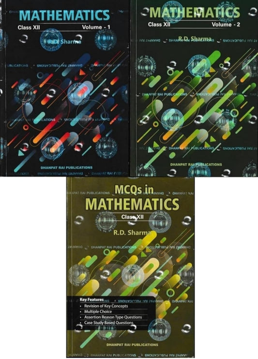 Rd Sharma Class 12 Maths 2026-27 CBSE Examinations | Latest Edition of R D Sharma Class 12 Mathematics (Vol.1 + Vol.2 + MCQ) Set of 3 Books (DHANPAT RAI)