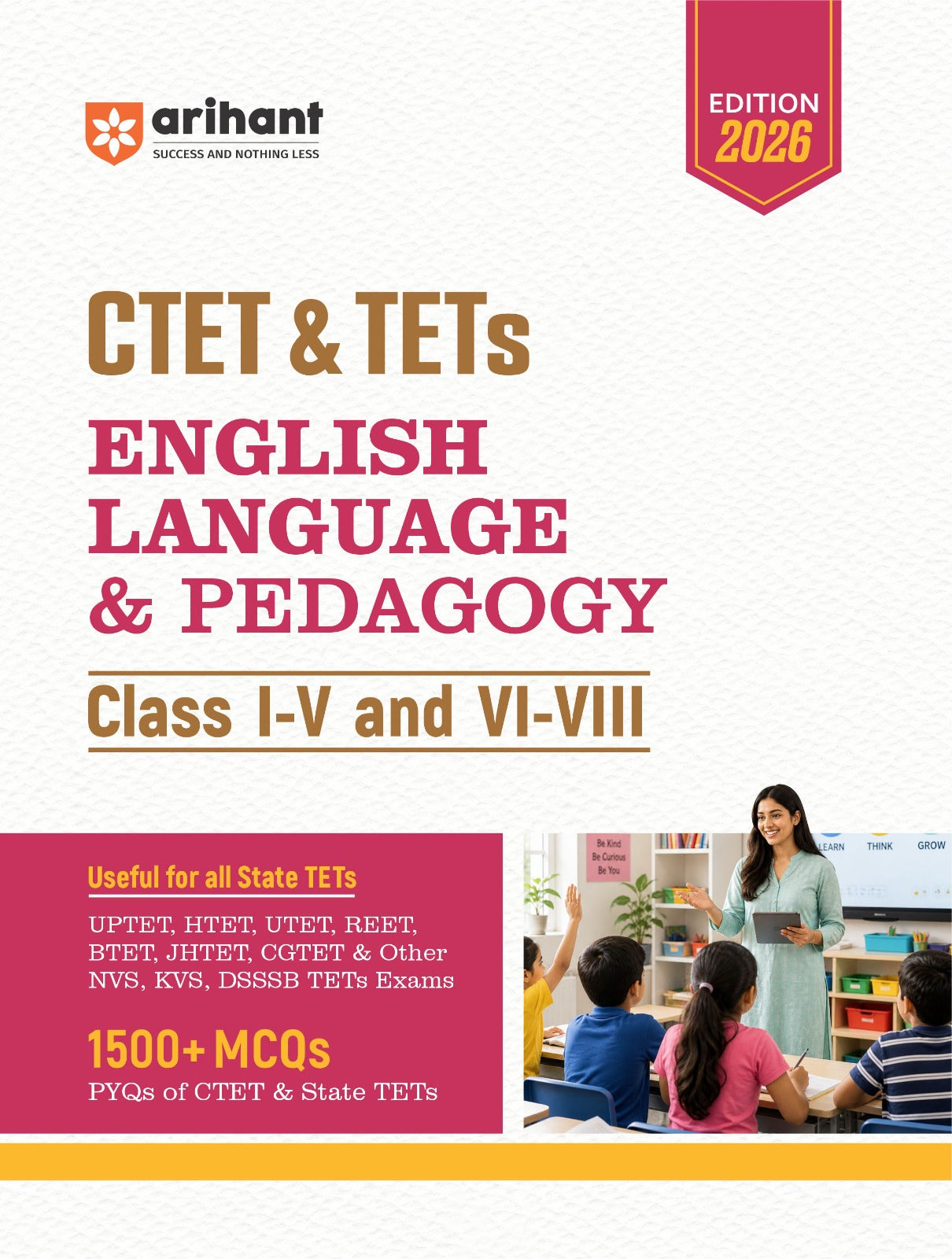 Arihant CTET & TETs English Language & Pedagogy Class I-V and VI-VIII Edition 2026