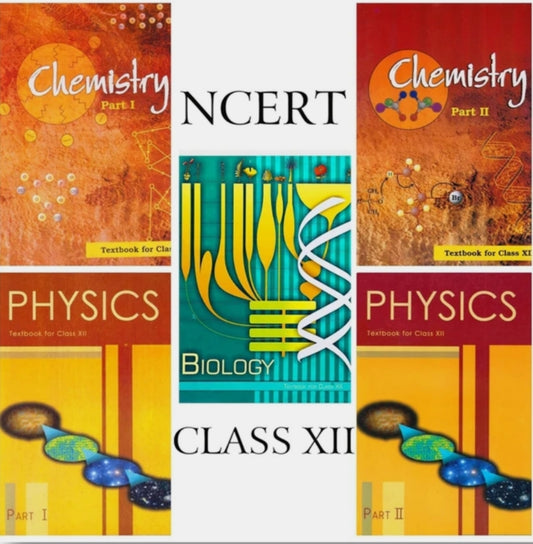 NCERT (PCB) textbooks class 12th combo |physics part 1&2 chemistry part 1&2 and biology | Edition (pack of 5 books) FOR JAC BOARD| English medium|