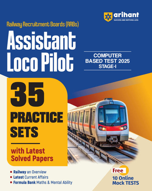 RRBs Assistant Loco Pilot (ALP) Computer Based Exam (Stage-1) 2025-26 | 35 Practice Sets with Latest Solved Papers | English Medium| Arihant