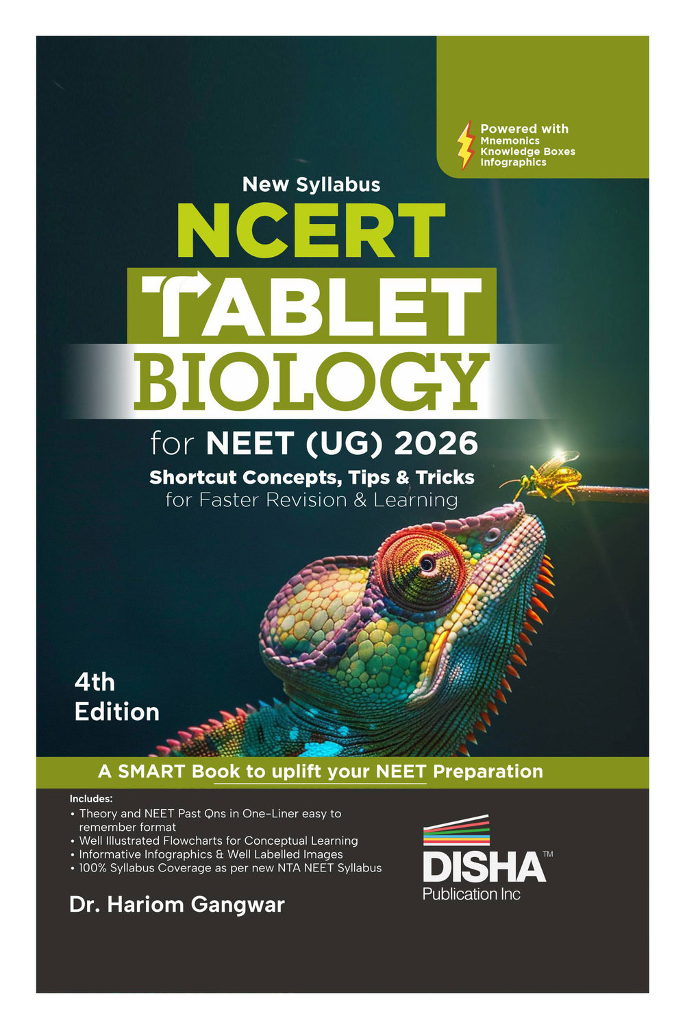 Disha s New Syllabus NCERT Tablet Biology for NEET (UG) 2026 - 4th Edition | Shortcut Concepts, Tips & Tricks for Revision & Learning | One Liner Theory with Mnemonics, PYQs (Previous Year Questions)