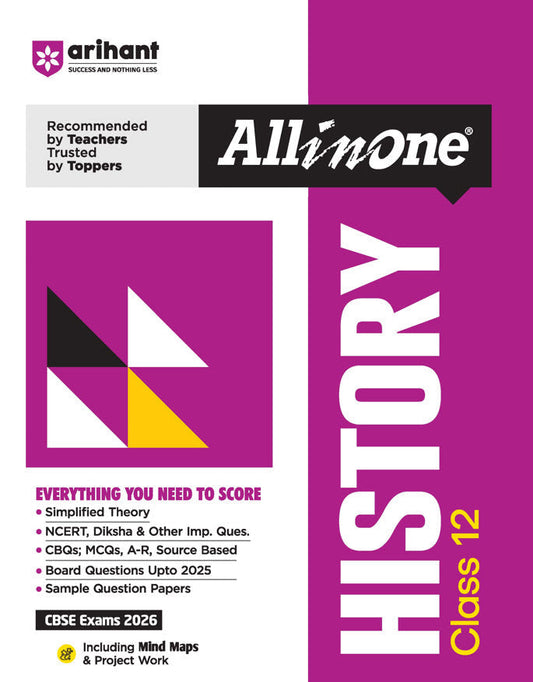 CBSE All in One History Class 12 Exam 2025-26 | NCERT & Other Important Questions, Sample Question Papers | Including Mind Maps & Project Work