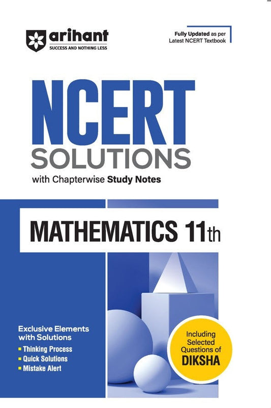 NCERT Solutions Mathematics Class 11th with Chapterwise Study Notes | English Medium