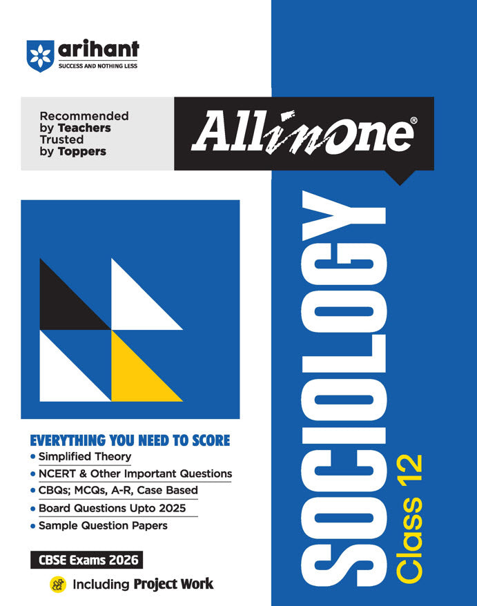 CBSE  All in one। Sociology Class 12 Exams 2026| Mind map | All type of Questions, MCQs, A-R case Based & Board Questions up to 2025, sample Questions paper|