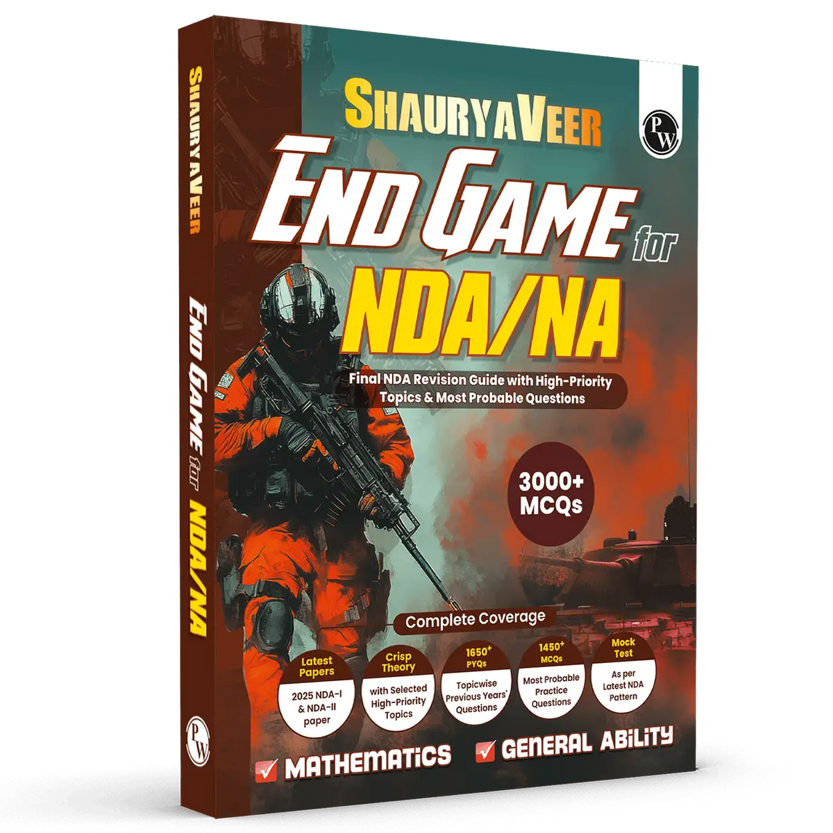 PW ShauryaVeer End Game for NDA/NA Mathematics, General Ability For 2026 Defence Exams | 3000+ MCQs Including PYQs & Most Probable Questions | Crisp Theory & Mock Tests with Solutions
By PW