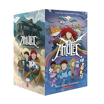Amulet: Nine Book Collection Author/Illustrator: Kazu Kibuishi Publisher: Scholastic (NOVEL)