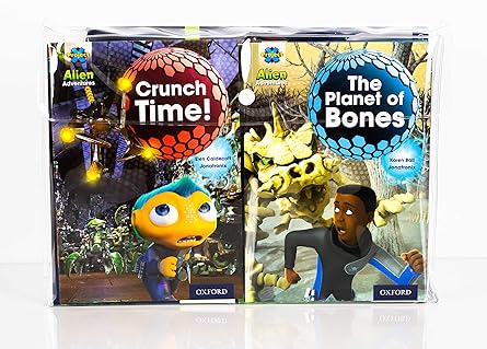Alien Adventures: Crunch Time! & The Planet of Bones Authors: Not listed on cover Publisher: Oxford University Press (NOVEL)